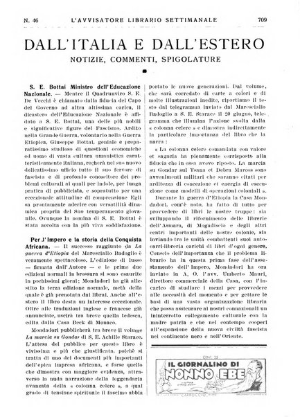 L'avvisatore librario settimanale bollettino bibliografico