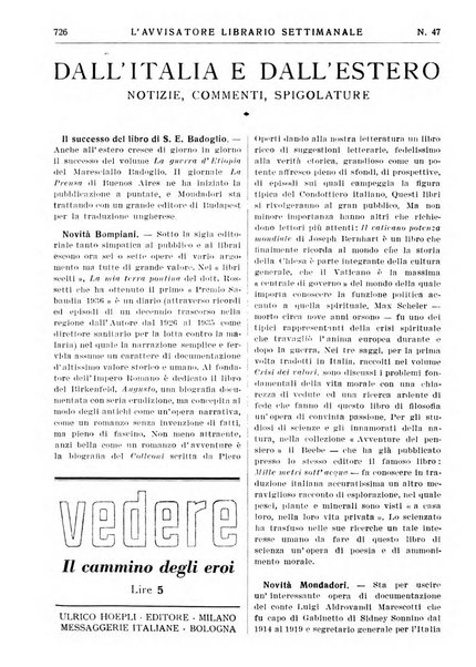 L'avvisatore librario settimanale bollettino bibliografico