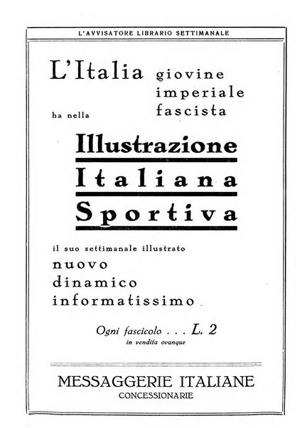 L'avvisatore librario settimanale bollettino bibliografico