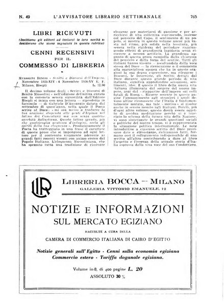 L'avvisatore librario settimanale bollettino bibliografico