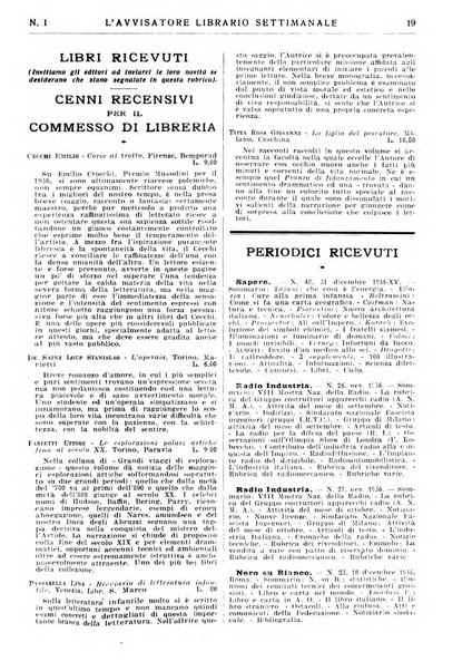 L'avvisatore librario settimanale bollettino bibliografico