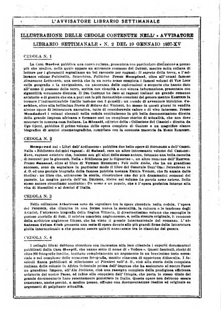 L'avvisatore librario settimanale bollettino bibliografico