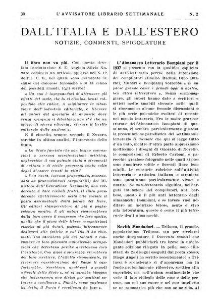 L'avvisatore librario settimanale bollettino bibliografico