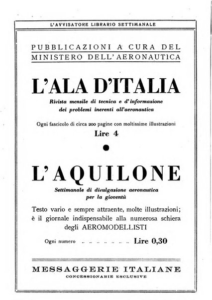 L'avvisatore librario settimanale bollettino bibliografico