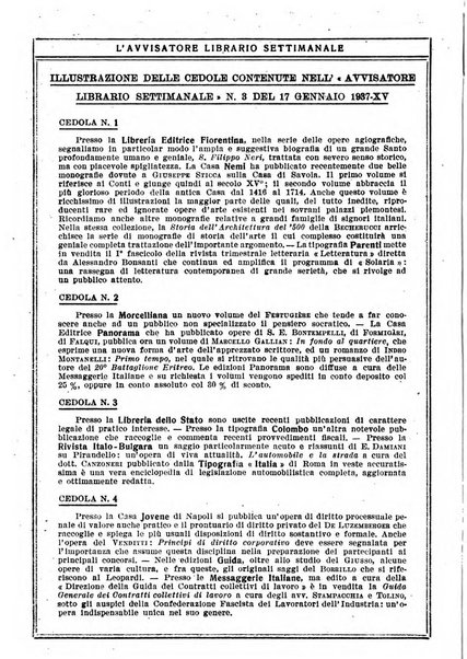 L'avvisatore librario settimanale bollettino bibliografico