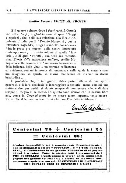 L'avvisatore librario settimanale bollettino bibliografico