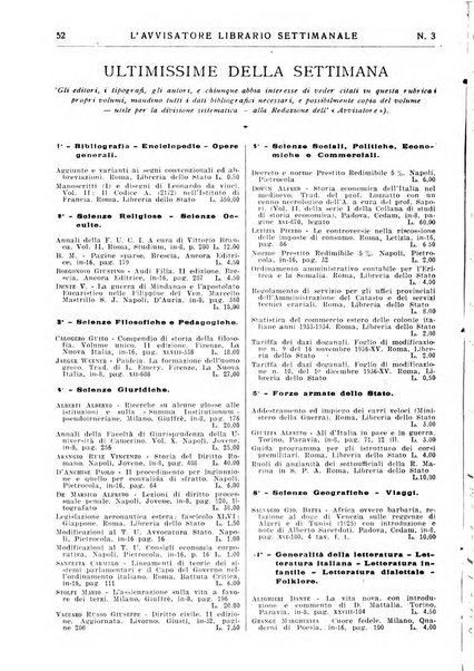 L'avvisatore librario settimanale bollettino bibliografico