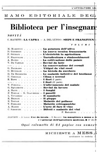 L'avvisatore librario settimanale bollettino bibliografico