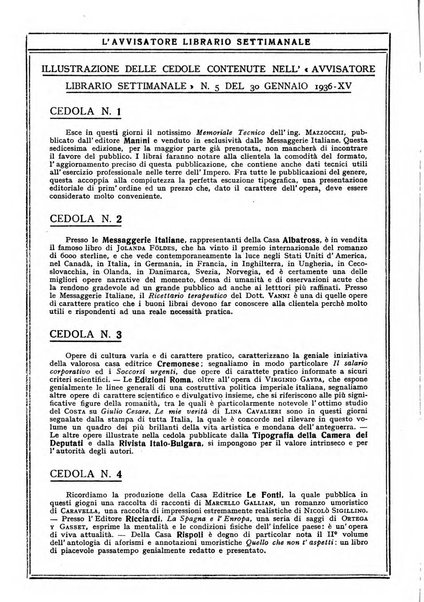 L'avvisatore librario settimanale bollettino bibliografico