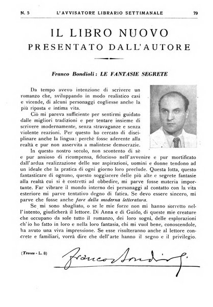 L'avvisatore librario settimanale bollettino bibliografico