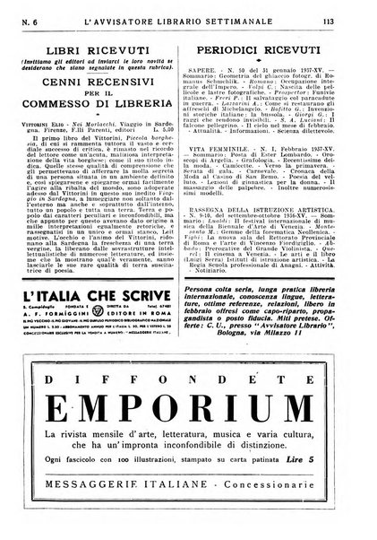 L'avvisatore librario settimanale bollettino bibliografico