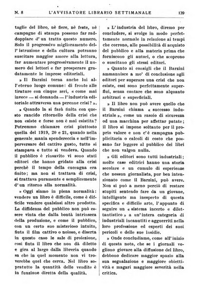 L'avvisatore librario settimanale bollettino bibliografico