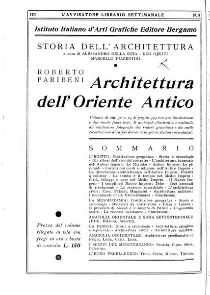 L'avvisatore librario settimanale bollettino bibliografico