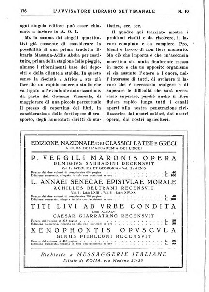 L'avvisatore librario settimanale bollettino bibliografico