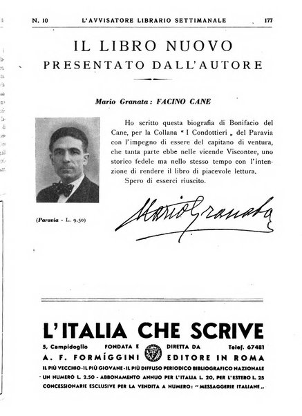 L'avvisatore librario settimanale bollettino bibliografico