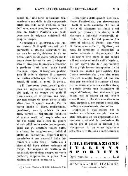 L'avvisatore librario settimanale bollettino bibliografico