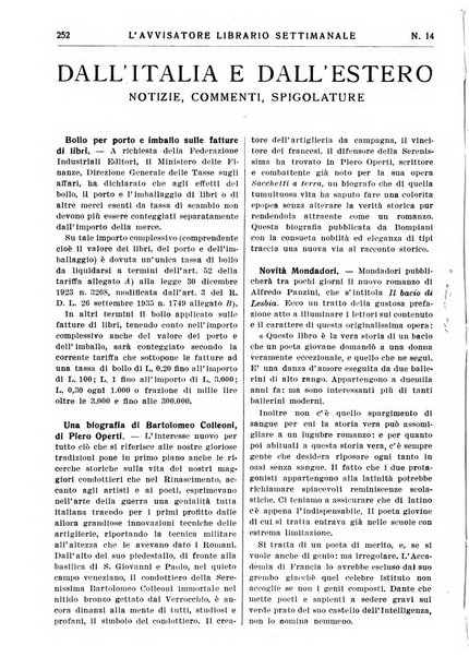 L'avvisatore librario settimanale bollettino bibliografico