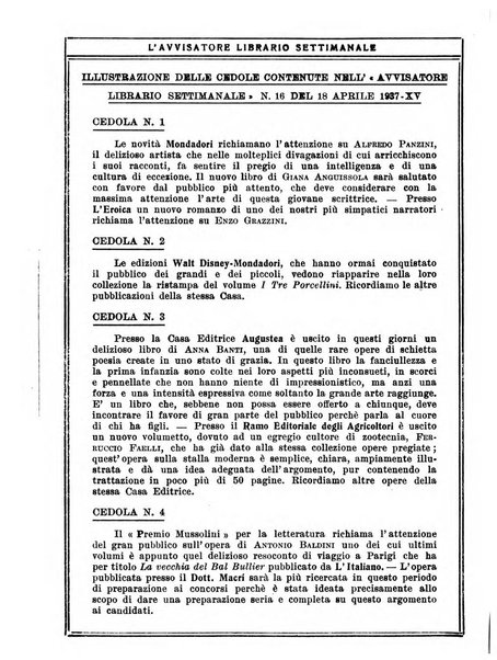 L'avvisatore librario settimanale bollettino bibliografico