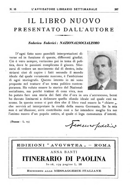 L'avvisatore librario settimanale bollettino bibliografico