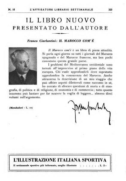 L'avvisatore librario settimanale bollettino bibliografico