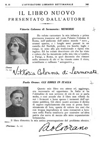 L'avvisatore librario settimanale bollettino bibliografico