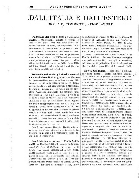 L'avvisatore librario settimanale bollettino bibliografico