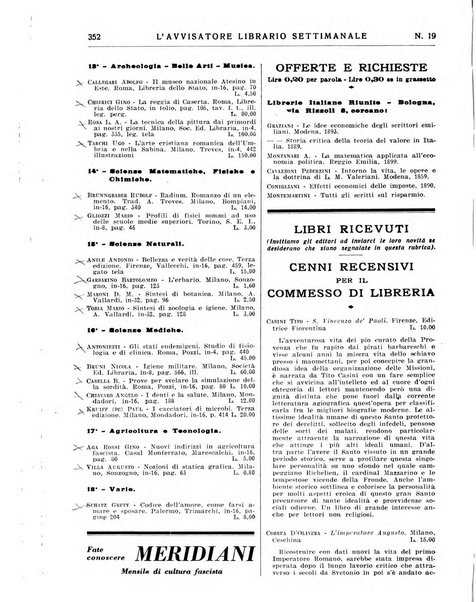 L'avvisatore librario settimanale bollettino bibliografico