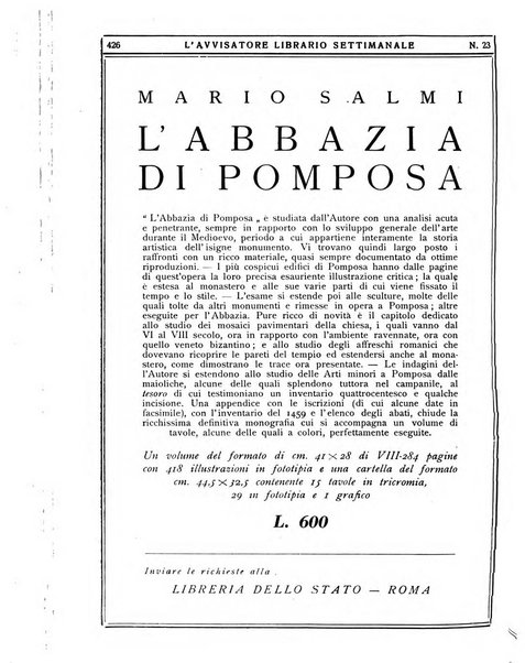 L'avvisatore librario settimanale bollettino bibliografico