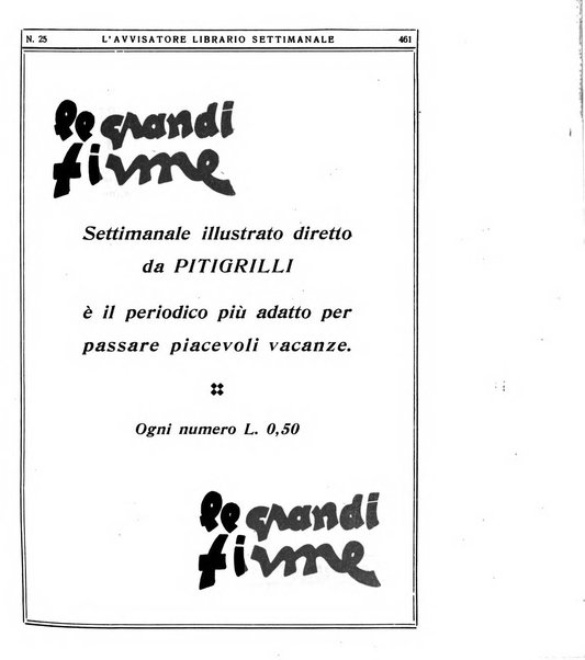 L'avvisatore librario settimanale bollettino bibliografico