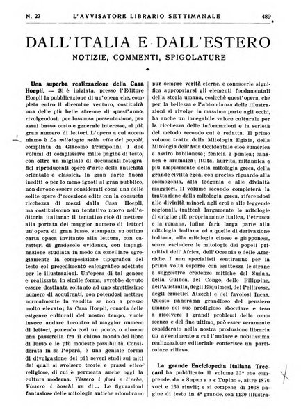 L'avvisatore librario settimanale bollettino bibliografico