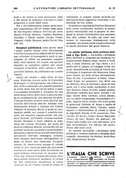 L'avvisatore librario settimanale bollettino bibliografico