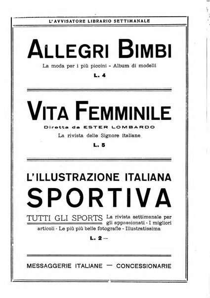 L'avvisatore librario settimanale bollettino bibliografico