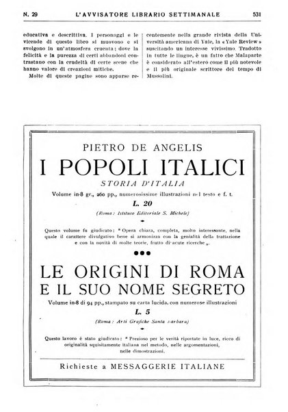 L'avvisatore librario settimanale bollettino bibliografico