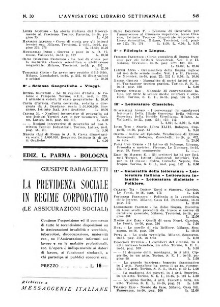 L'avvisatore librario settimanale bollettino bibliografico