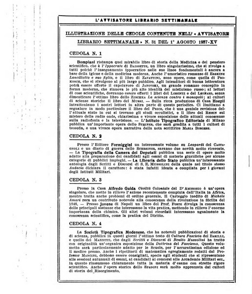 L'avvisatore librario settimanale bollettino bibliografico