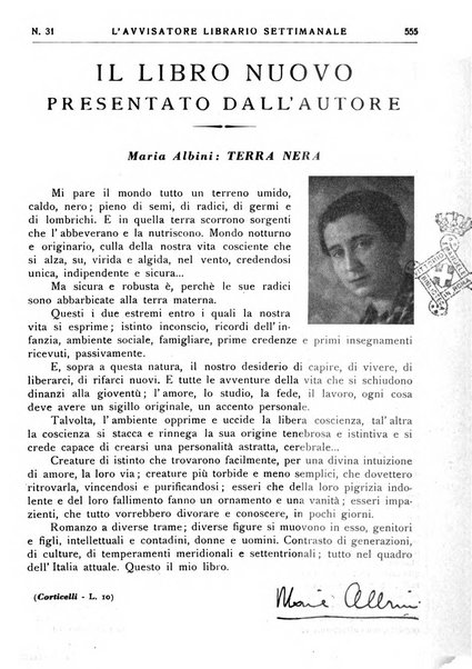 L'avvisatore librario settimanale bollettino bibliografico