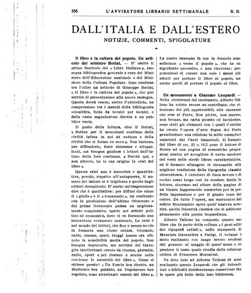 L'avvisatore librario settimanale bollettino bibliografico