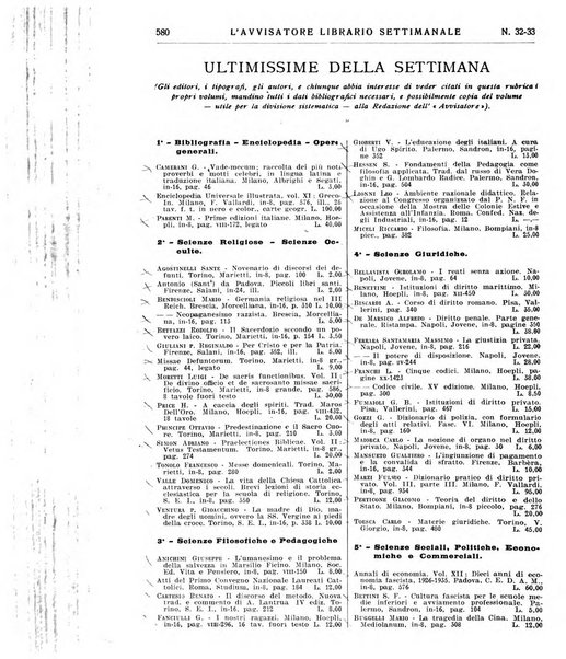 L'avvisatore librario settimanale bollettino bibliografico