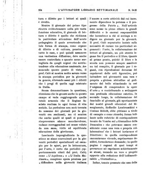 L'avvisatore librario settimanale bollettino bibliografico