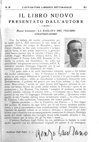 L'avvisatore librario settimanale bollettino bibliografico