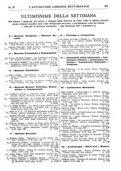 L'avvisatore librario settimanale bollettino bibliografico