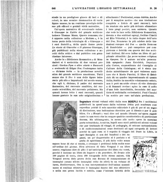 L'avvisatore librario settimanale bollettino bibliografico