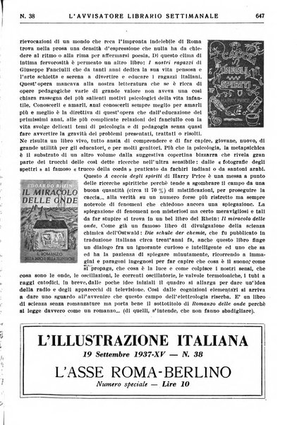 L'avvisatore librario settimanale bollettino bibliografico