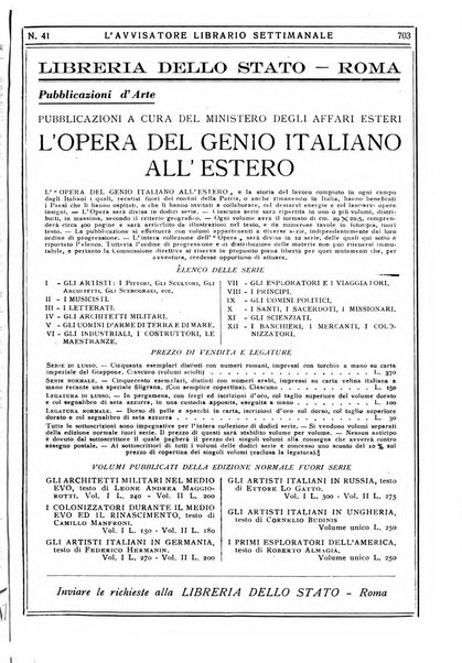 L'avvisatore librario settimanale bollettino bibliografico