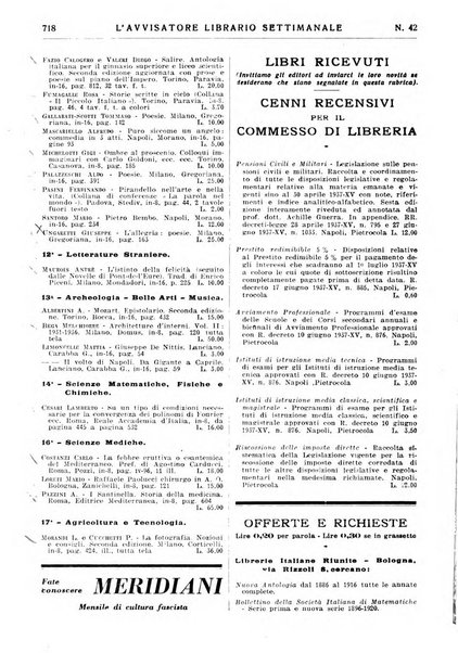 L'avvisatore librario settimanale bollettino bibliografico