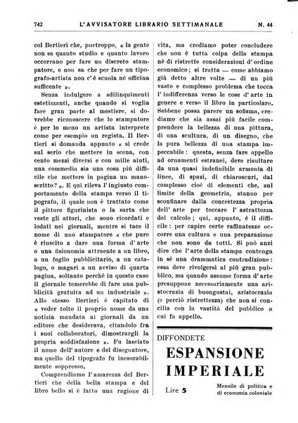 L'avvisatore librario settimanale bollettino bibliografico