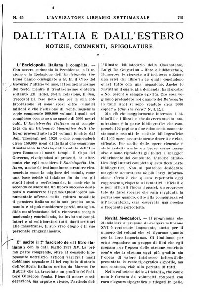 L'avvisatore librario settimanale bollettino bibliografico