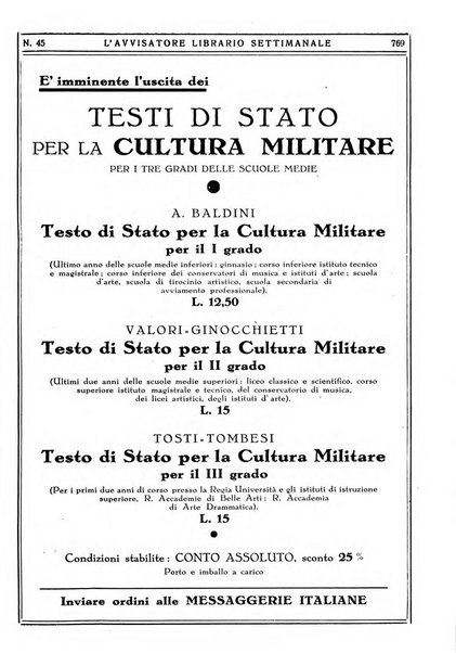 L'avvisatore librario settimanale bollettino bibliografico