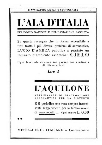 L'avvisatore librario settimanale bollettino bibliografico