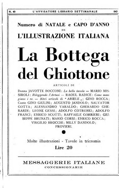 L'avvisatore librario settimanale bollettino bibliografico